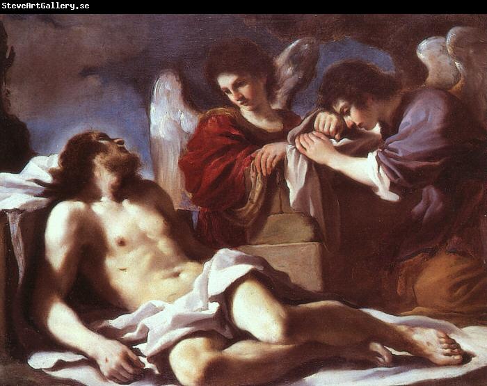  Giovanni Francesco  Guercino Angels Weeping Over the Dead Christ